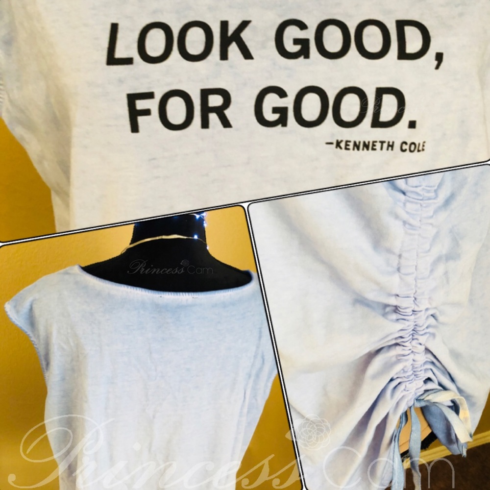 🤩Kenneth Cole 'Look Good For Good' Side-Tie Tee - Picture 7 of 8